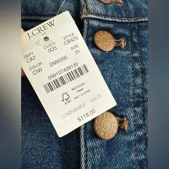 JCREW Curvy essential straight jean in all-day stretch - NWT - Picture 9 of 14